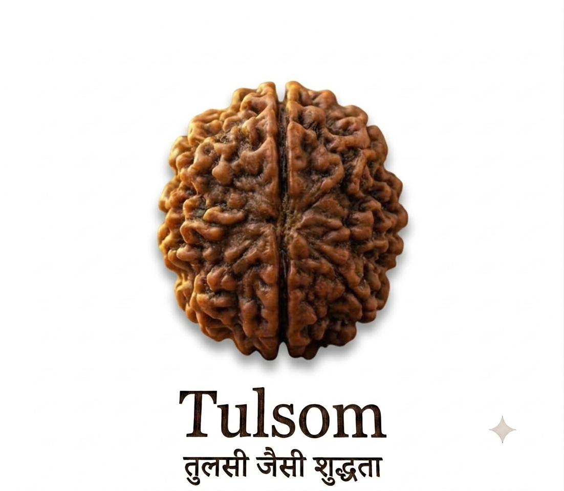 Tulsom Lab-Certified 2 Mukhi Rudraksha Bead