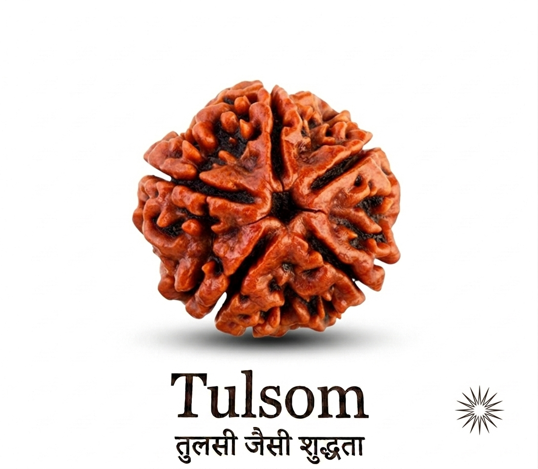 Tulsom Certified 5-Mukhi Rudraksha Bead for Peace & Meditation