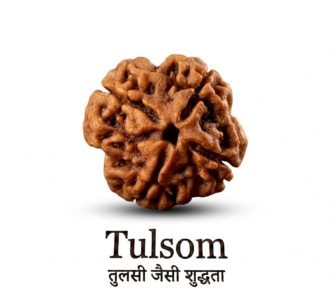 Tulsom Lab-Certified 4 Mukhi Rudraksha for Wisdom & Memory