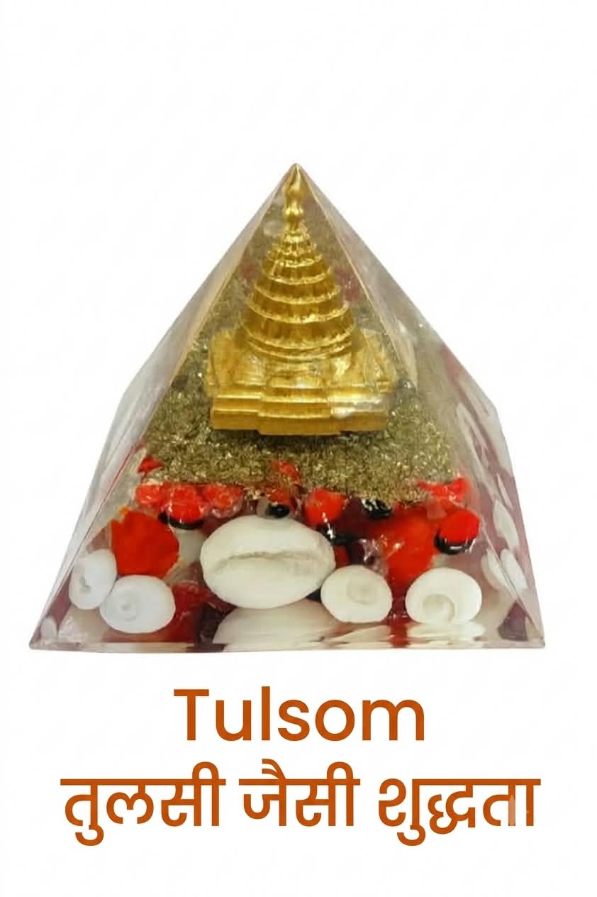 Tulsom Mahalakshmi Vastu Correction & Wealth Attraction Orgonite Pyramid