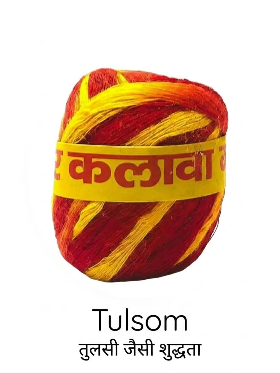 Tulsom Pack of 12 Pure Cotton Sacred Kalawa Mauli Protection Thread Rolls