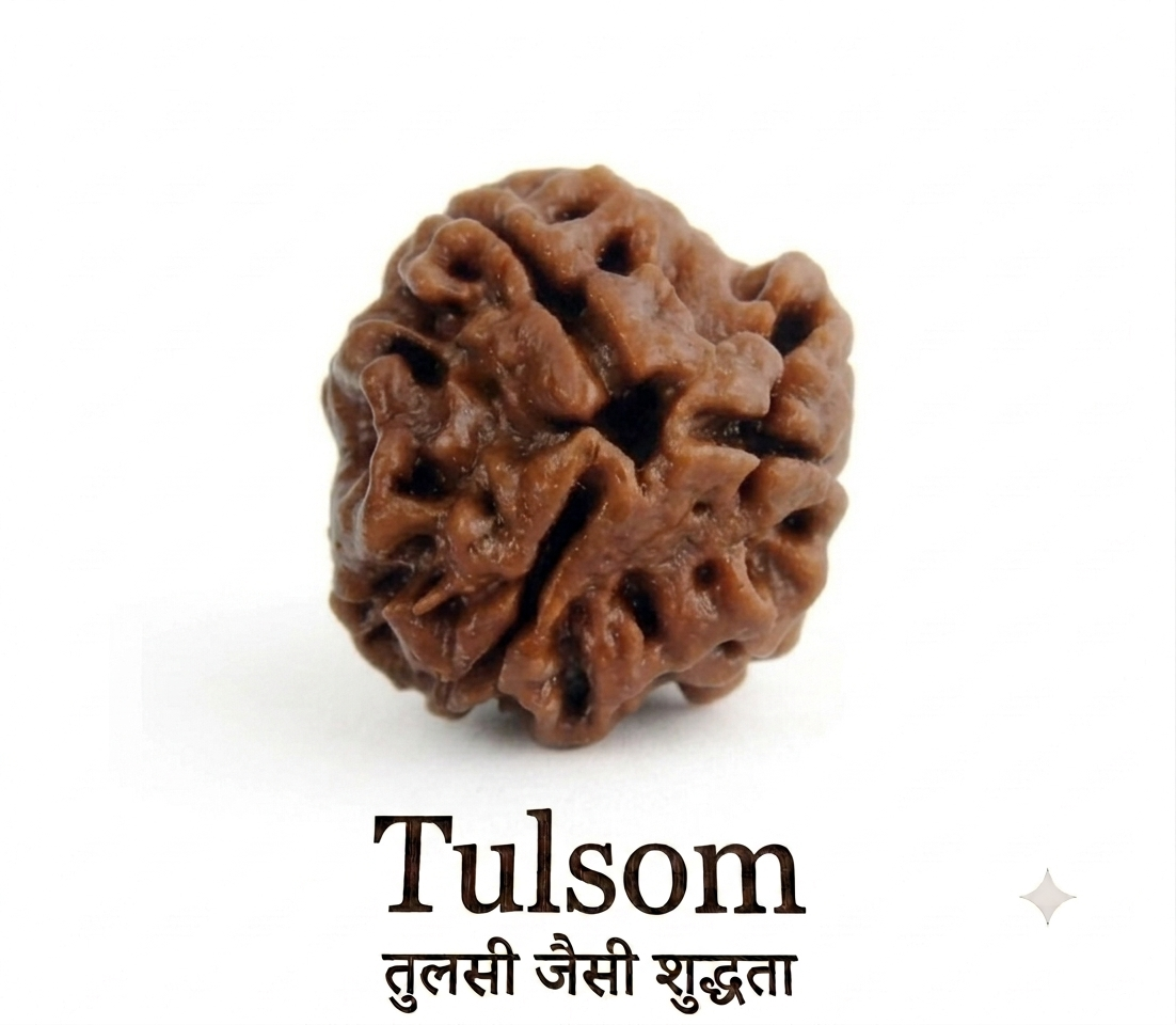 Tulsom Lab-Certified 3 Mukhi Rudraksha Bead
